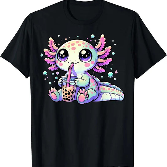 Axolotl Bubble Boba Tea Kawaii Anime Gifts Women, Men, TShirt