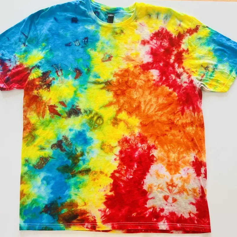 BAHHAMA MAMA SALTY SOUL HAND DYED TIE DYE T-SHIRT Casual Cotton Comfortable Beach Day Streetwear Comfort Fit women Shirts