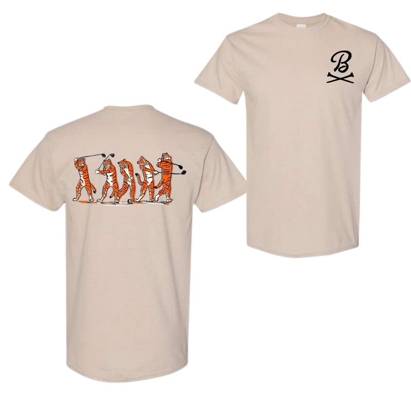 BARSTOOL GOLF TIGER SWING II TEE Free shipping Full Color, Full Size Classic Cotton