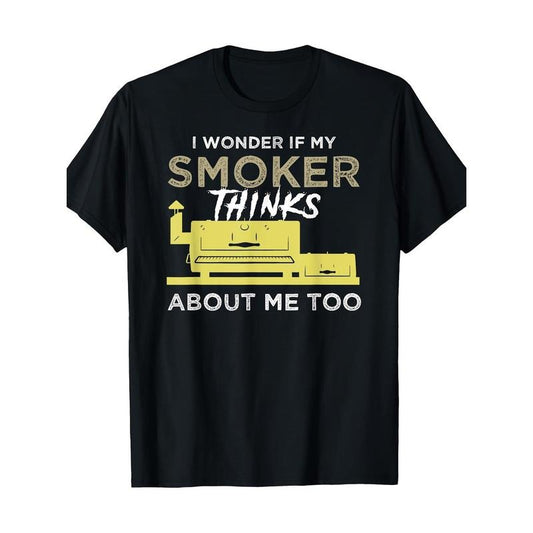 BBQ Smoker Shirt Funny Smoking Meat Grilling BBQing 220 Grams100% Cotton T-shirt made in usa