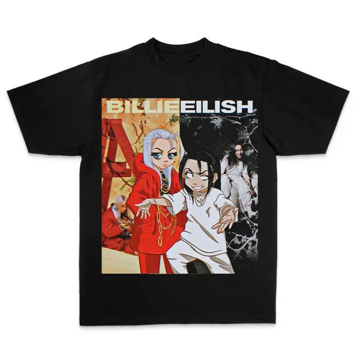 BBillieeee Eilishhh AI Photo Anime Graphic T-Shirt, Rnb T-Shirt