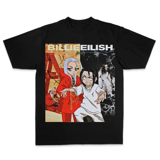 BBillieeee Eilishhh AI Photo Anime Graphic T-Shirt, Rnb T-Shirt