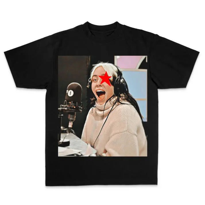 BBillieeee Eilishhh Photo funny Star red Graphic T-Shirt, Rnb T-Shirt