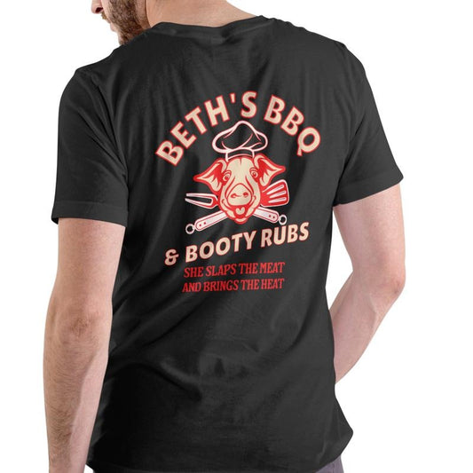 BETH'S BBQ AND BOOTY RUBS funny T Shirt, Unisex Cotton graphic T Shirt