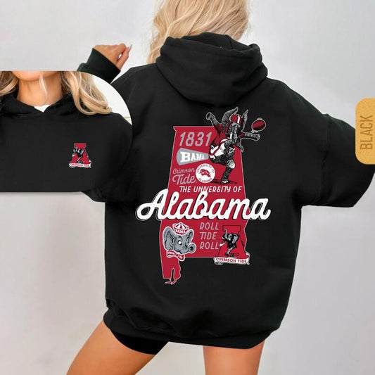 [BIG DEAL]Alabama Crimson Tide Graphite Vault State 2 Sides Hoodie & Sweatshirt, Unisex Hoodie & Sweatshirt, Sport Hoodie & Sweatshirt Fashion Menswear