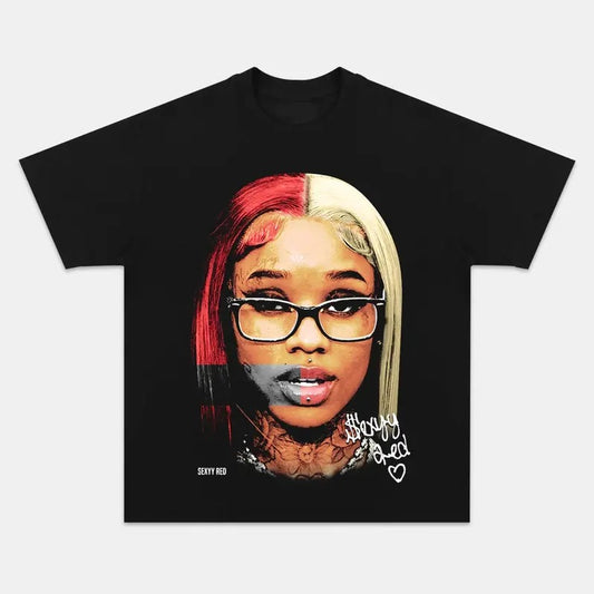 BIG FACE SEXXYY RED T-SHIRT Classic Cotton Top