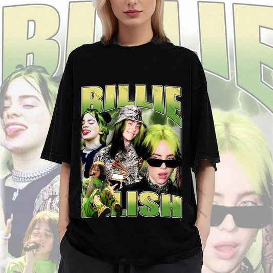 BILLIE Shirt, EILISH Shirt, Retro T-shirt Unisex Heavy Cotton Tee