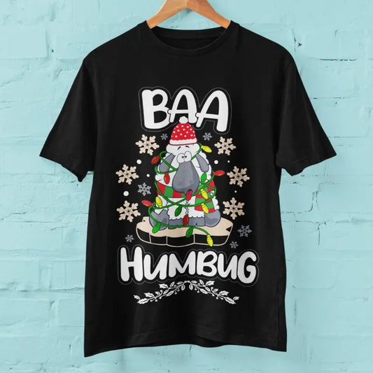 Baa Humbug Funny Christmas T Shirt, Christmas