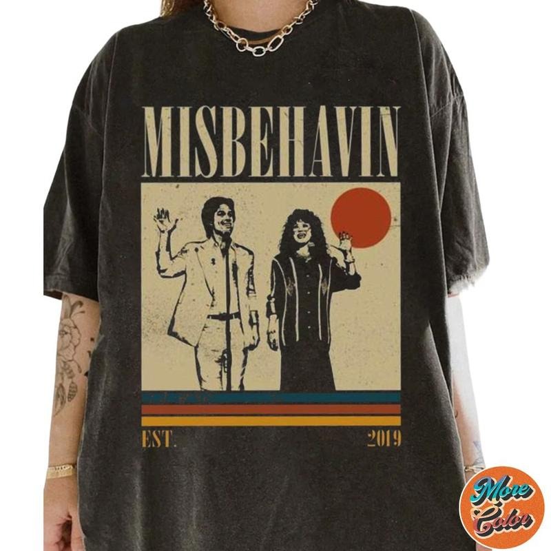 Baby Billy and Aimee Leigh Shirt, Retro Misbehavin Tour 1989 Shirt, Cotton Unisex T-Shirt, Crew Neck, Size S- 4XL, Menswear Top, Womenswear Top Underwear Streetwear