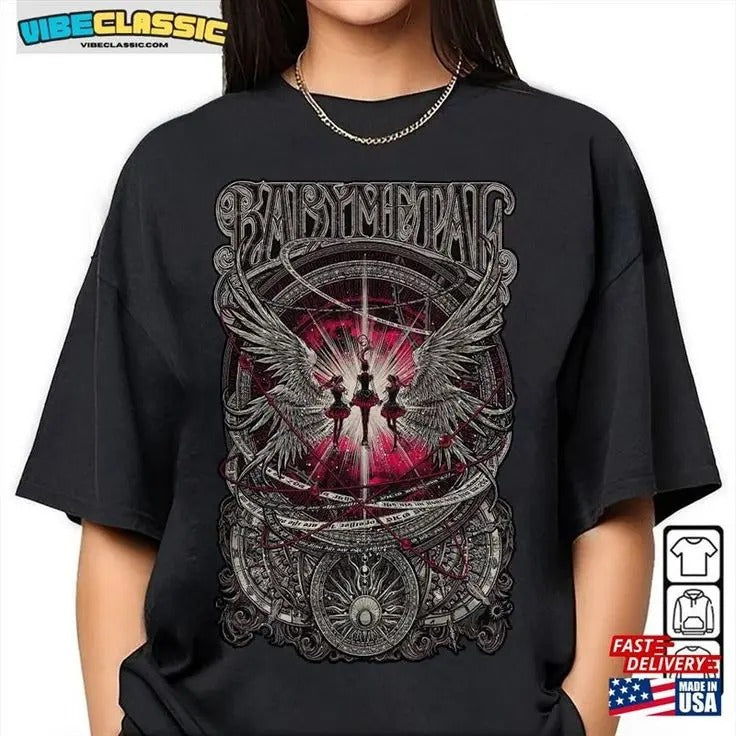 Babymetal Us Tour 2023 Shirt The Babyklok 3 Tee Music Unisex Gifts Fan T-Sh...