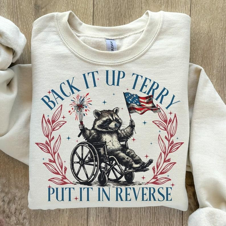 Back It Up Terry Shirt, America , Retro 4th of July Shirt, USA  T-shirt and sweater