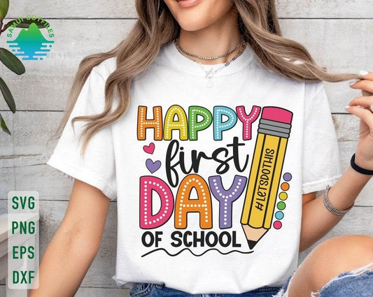 Back To School Happy First Day of School T Shirt Sweater Hoodie, 1st day of school Shirt, Back To School Shirt, First Day Of School Shirt, Hello School Shirt, Back to School Shirt