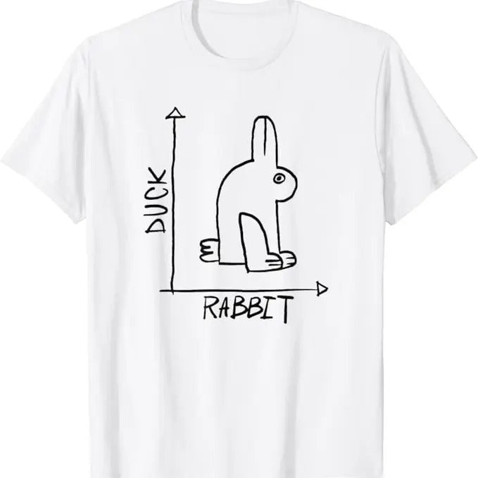 Back To School Shirts, Funny Math Shirts, Funny Science Nerd Duck Rabbit Physics Math T-Shirt Cotton Fashion Casual Classic