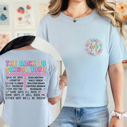 Back to School Teacher Tour Shirt, Teacher Tour Tee, Concert Tour Teacher Back to School Shirt, Elementary Middle School Teacher  T-shirt, sweater and Hoodie