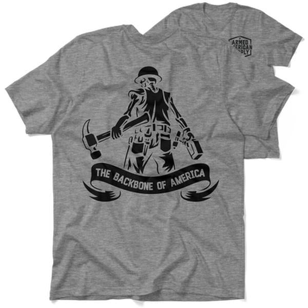 Backbone Of America - Safety T-Shirt, Adult Humor Shirt, Funny Shirt, Dark Humor Shirt, For Gift. Crewneck Cotton