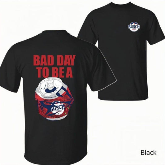 Bad Day to Be a Boosh Light Apple 2 Sided T-Shirt, Funny Beer Graphic Tee for Men and Women, Casual Streetwear Summer Top, Trendy TShirt