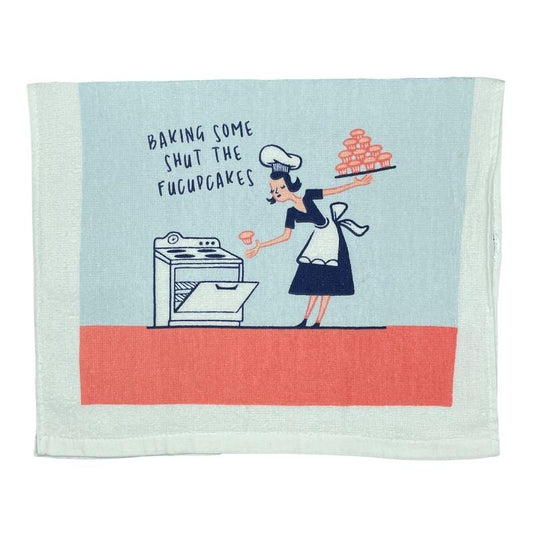Baking Some Shut The Fucupcakes Funny Angry Baking Tea Towel Funny Dish Towels Soft Adsorbent Tea Towel