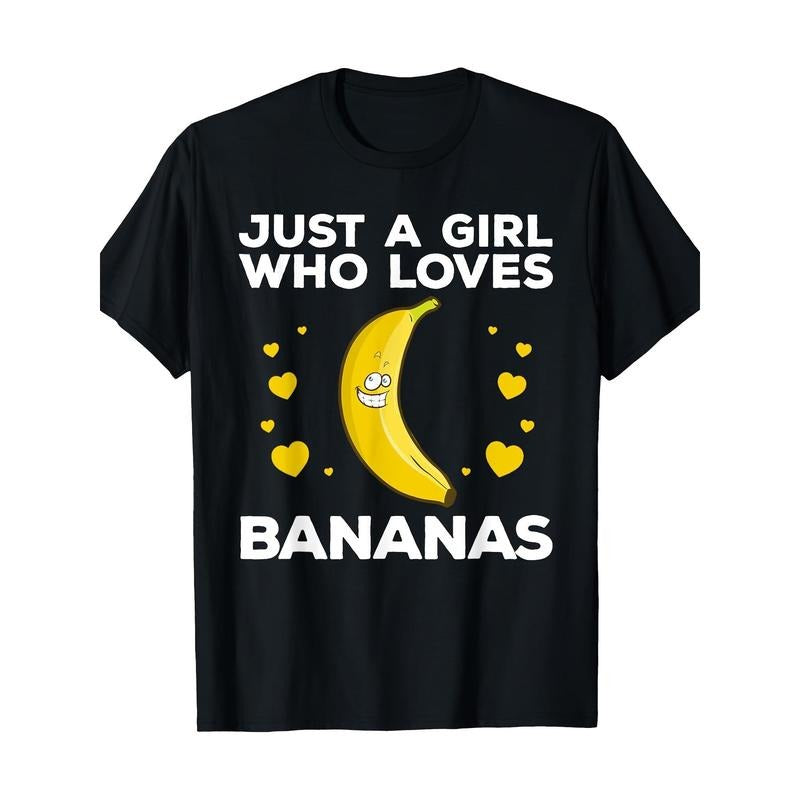 Banana Lover's Delight: Men's 100% Cotton T-Shirt with Fun Banana Design - Casual, Loose Fit, Machine Washable - Perfect for All Seasons made in usa