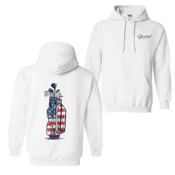 Barstool Golf Flag Hoodie & T-Shirt, Vintage Golf Graphic Apparel, Trendy Sports Pullover, Casual Golf Lover Tee for Men and Women