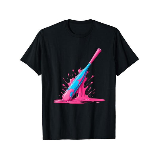 Baseball Bat with Sprinkles Drip for Baseball Player Drip T-Shirt for The men, Soft Fabric, Breathable, Comfortable Short Sleeve Tees Perfect for Summer, Birthday Gift to men made in usa