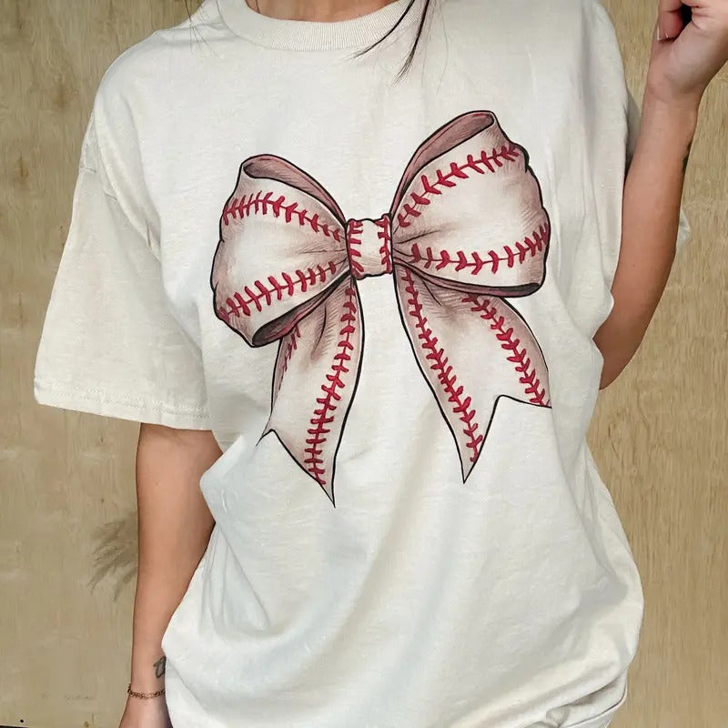 Baseball Bow Graphic Top