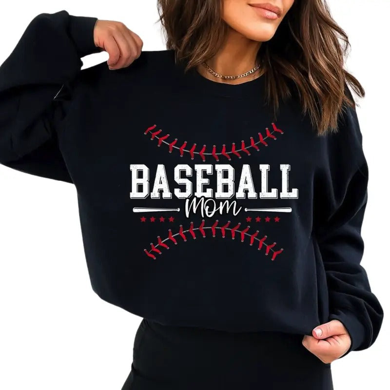 Baseball Mom Vintage Graphic T-Shirt , Baseball Mom Sweatshirt, Baseball Sweatshirt For Women, Sports Mom Sweat, Mothers Day Gift, Family Baseball Sweatshirt