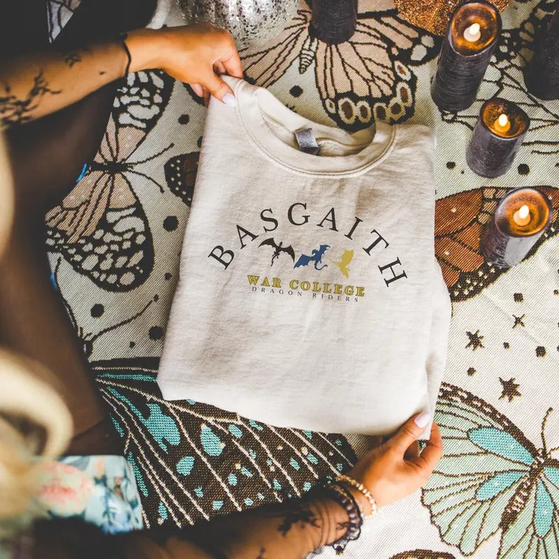 Basgaith War College Sweatshirt, Fourth Wing Merch, Dragon Riders Crewneck, Bookish Gifts, Booktok Merch, Gifts for Book Lovers