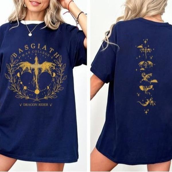 Basgiath War College 2-Sided Sweatshirt, Fourth Wing Comfort colors Shirt, Dragon Rider Shirt, Rebecca Yoros, Fourth Wing, Violet Sorrengail