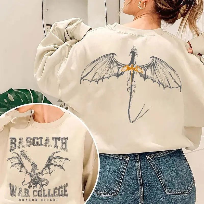 Basgiath War College Shirt, Fourth Wing Comfort colors Shirt, Dragon Rider Shirt, Rebecca Yoros, Fourth Wing, Violet Sorrengail Top Womenswear Streetwear Tshirt