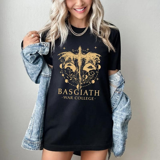Basgiath War College Shirt, Fourth Wing Shirt, Dragon Rider Shirt, Violet Sorrengail, Xaden Riorson,  Onyx Storm Shirt, Rebecca Yarros Merch, Fantasy Book Shirt, Bookish Gift
