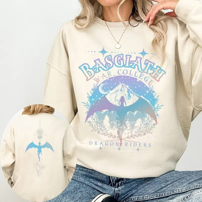 Basgiath War College Shirt, Fourth Wing Sweater, Iron Flame Sweatshirt, Dragon Rider Merch, Rebecca Yarros Apparel, Book Lover Gift  T-shirt, sweater and Hoodie