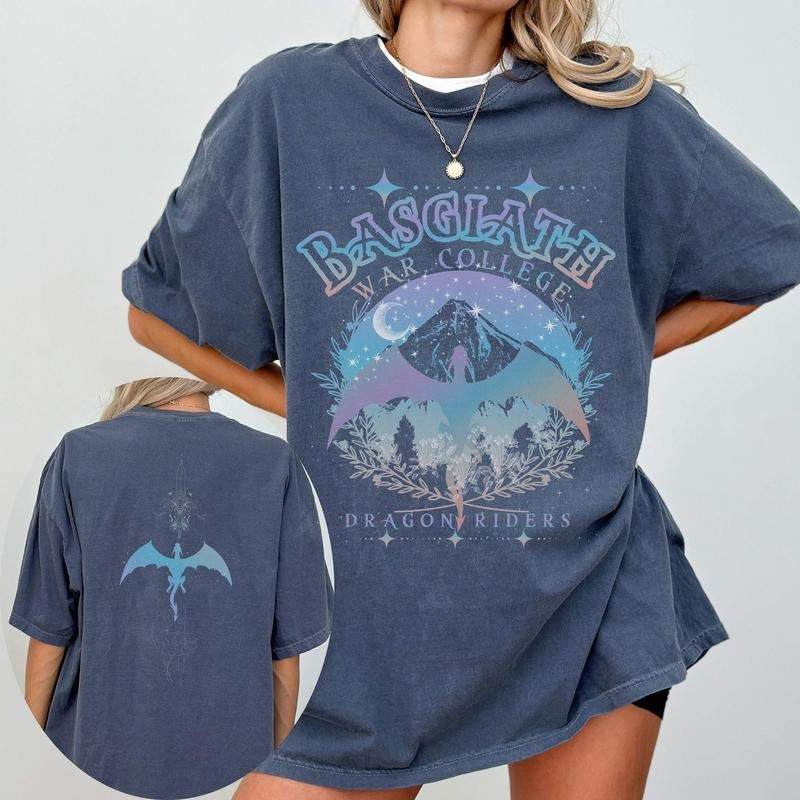 Basgiath War College Shirt, Fourth Wing, Iron Flame T-Shirt, Dragon Rider Merch, Rebecca Yarros Apparel, Book Lover Gift