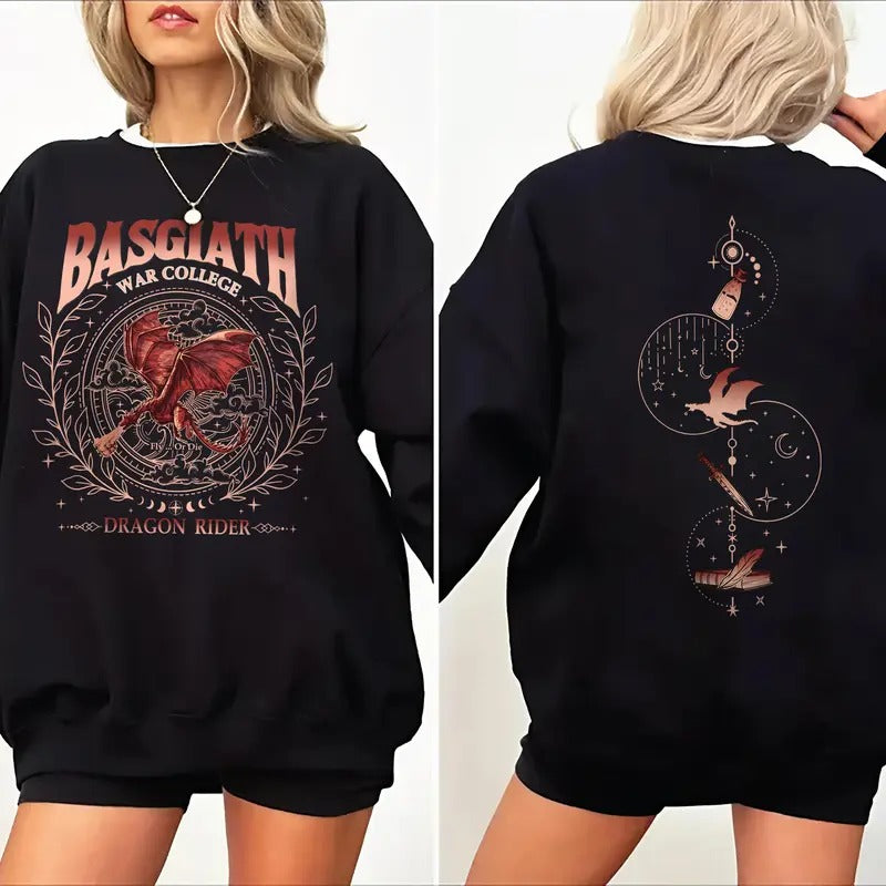 Basgiath War College Sweatshirt, Booktok Crewneck, Vintage Fourth Wing Sweatshirt, Dragon Rider Shirt, Fourth Wing Tee