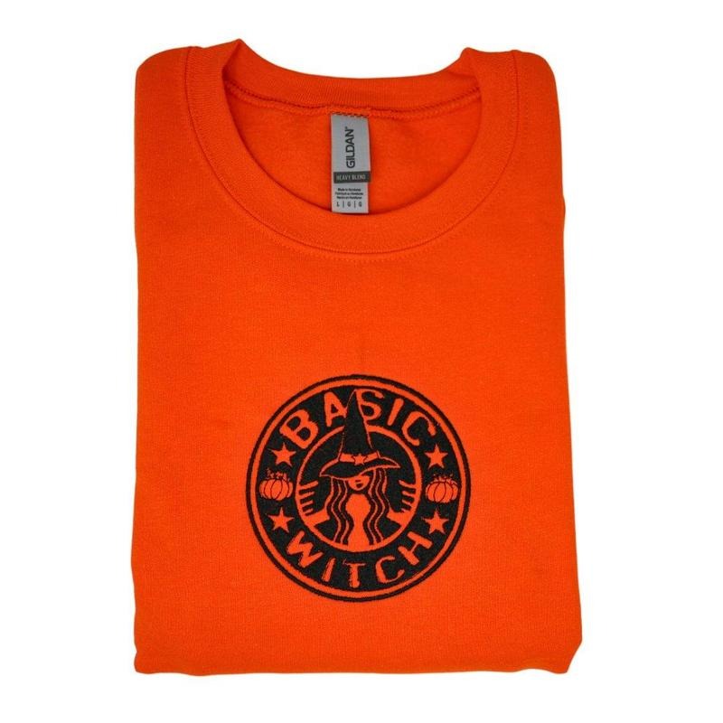 Basic Witch Embroidered Crewneck Sweatshirt