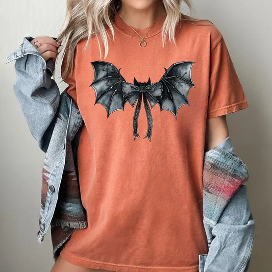 Bat Wings, Vintage, Western, Witch, Aesthetic, Meme, Halloween, Costume, Tshirt, Women's Comfort Colors Tshirt, Halloween Tee, Witch, Spooky, Ghost