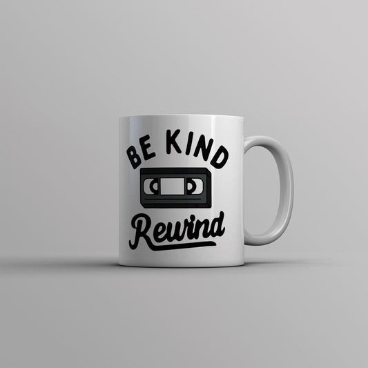 Be Kind Rewind Mug Funny Retro VHS Tape Joke Novelty Cup-11oz Funny Coffee Mugs Ceramic Printed Drinkware Cup