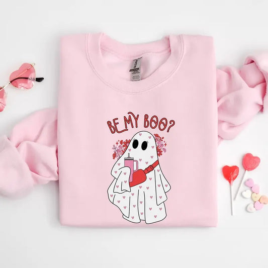 Be My Boo Sweatshirt, Ghost Sweater, Valentines Day Shirt, XOXO Sweatshirt, Women Valentines Day Sweatshirt, Heart Sweatshirt, Love Ghost