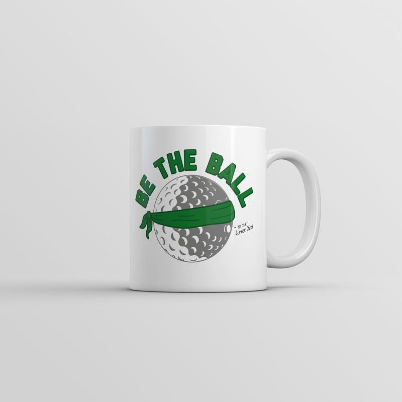 Be The Ball Mug Funny Novelty Golfing Coffee Cup-11oz Funny Coffee Mugs Ceramic Printed Drinkware Cup