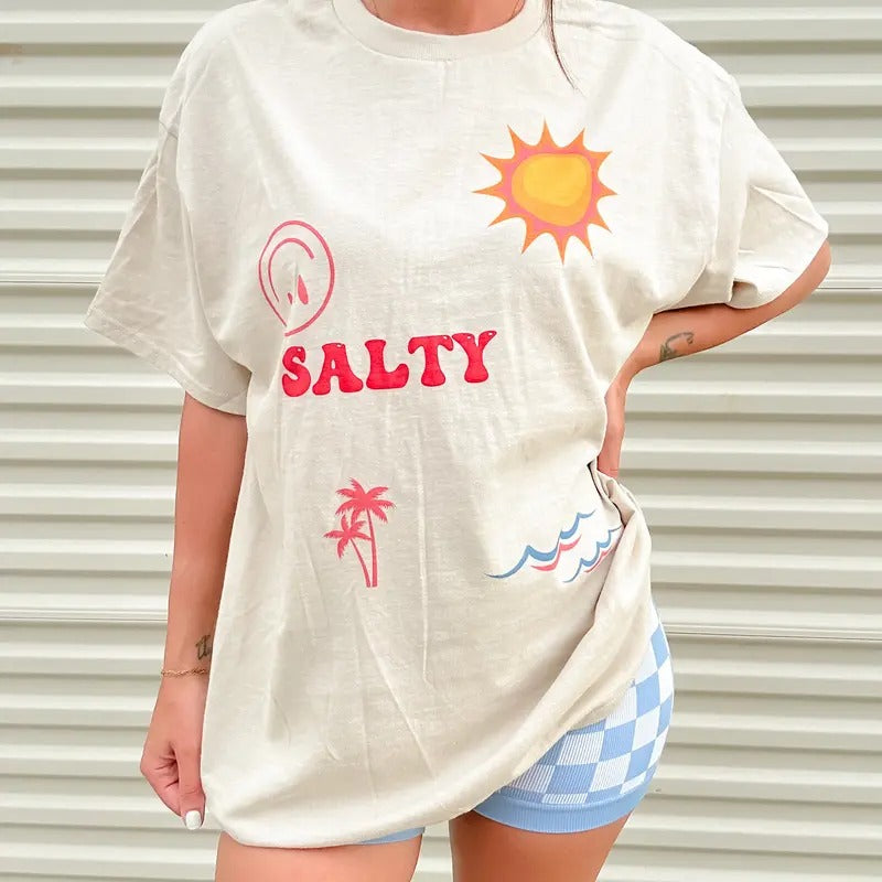 Beachy Sticker Trend Graphic Tee