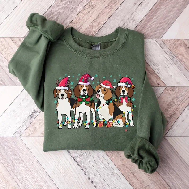 Beagle Christmas Sweater, Christmas Shirt, Beagle Lover Shirt, Dog Christmas Shirt, Holiday Sweater, Beagle Mom Shirt, Dog Mom Shirtstyle{n002}2