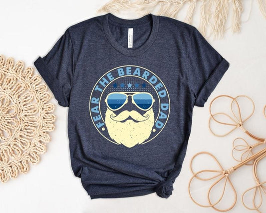Bearded Dad T Shirt Hoodie Sweater Funny Dad Shirt Gift For Dad Bearded Shirt T-shirt Father's Day Gift Funny Dress For Dad Horror Bearded Dad Shirt