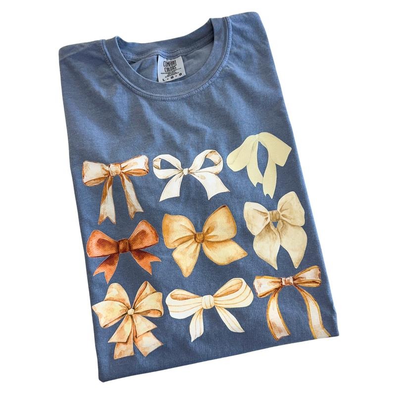 Beige Bow Collage Comfort Colors T-Shirt