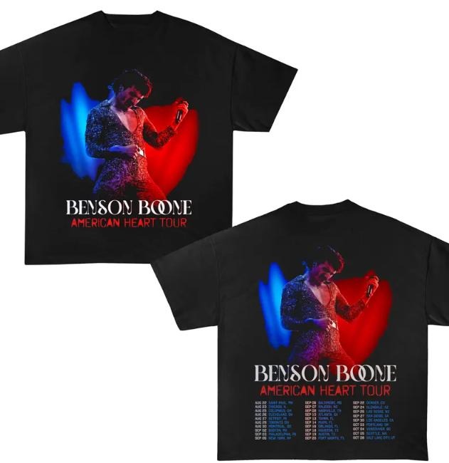Benson Boone American Heart Tour Tee - Unisex Concert Merch - Shop Now!