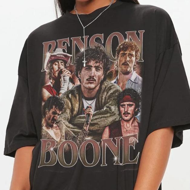 Benson Boone Bootleg Tee - 90s Vintage Fan Merch - Shop Now! Cotton Fabric
