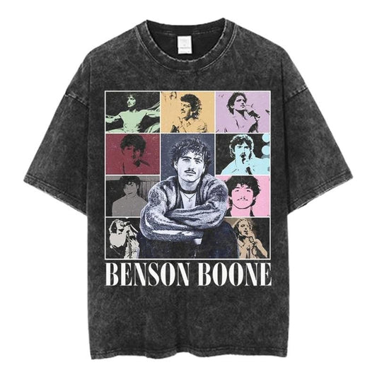 Benson Boone Pop Art Collage Graphic Tee, Color Block Concert Portrait Shirt, Retro Music Streetwear, Unisex Viral TikTok Style Top
