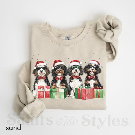Bernedoodle Christmas Sweatshirt Doodle Mom Dad T-shirt Bernedoodle Gift Holiday Pet Parent Gift Christmas Dog Shirt Funny Bernedoodle Shirt