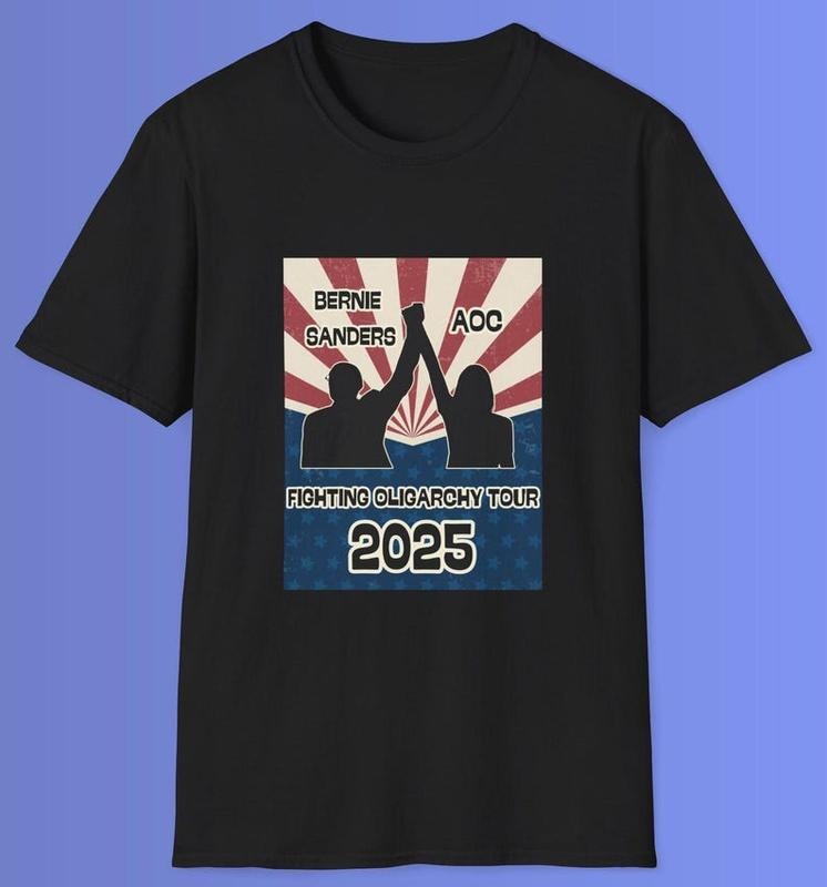 Bernie Sanders AOC Fighting Oligarchy Tour Activist Tee, Social Justice, Activism Protest Shirt, Political