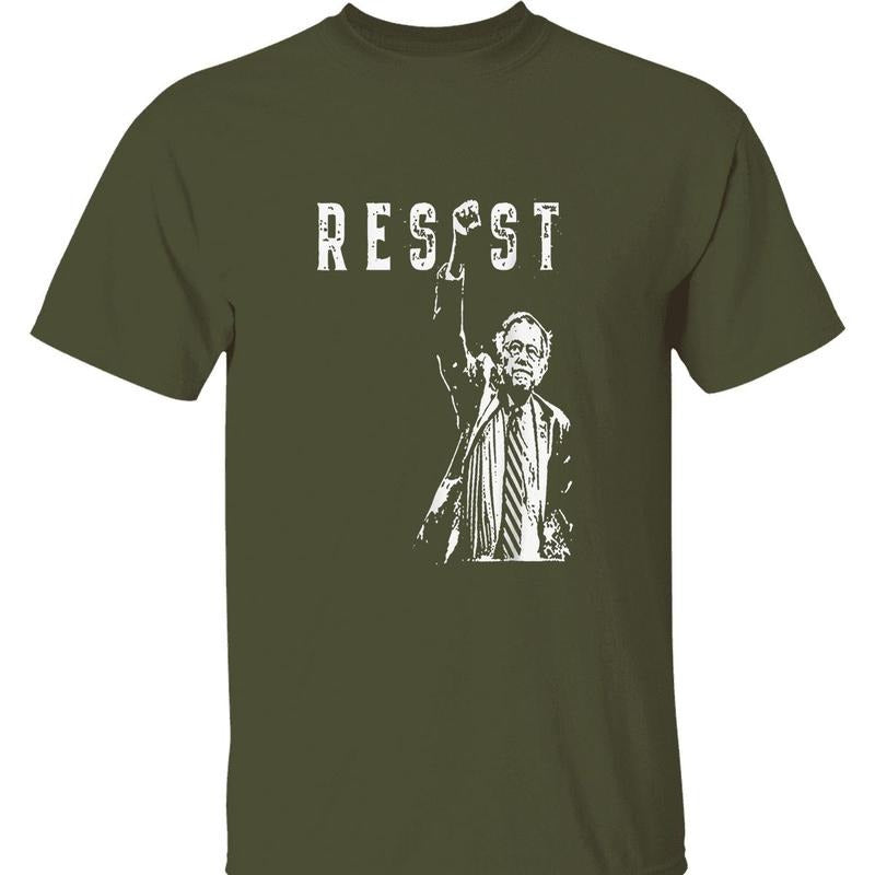 Bernie Sanders Resist T-Shirt - Political Protest Graphic Tee for Activism, Social Justice, and Resistance Movements Against Oppressive Policies