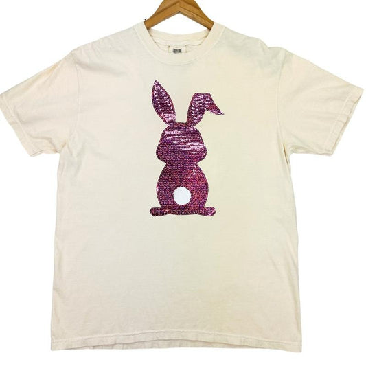 Berry Bunny Sequin Patch Comfort Colors T-Shirt