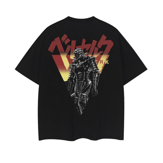 Berserk "Bloodlust Armor" Heavyweight Vintage Tee 100% Cotton OVERSIZED Anime T-shirt Menswear Top cotton shirt printed shirts Casual Streetwear Baggy Crewneck Tshirt Tropical Shortsleeve Loose